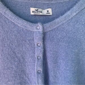 Hollister (M) Ladies Light Blue Cardigan Cropped Sweater